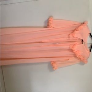Vintage robe peignoir size large peach